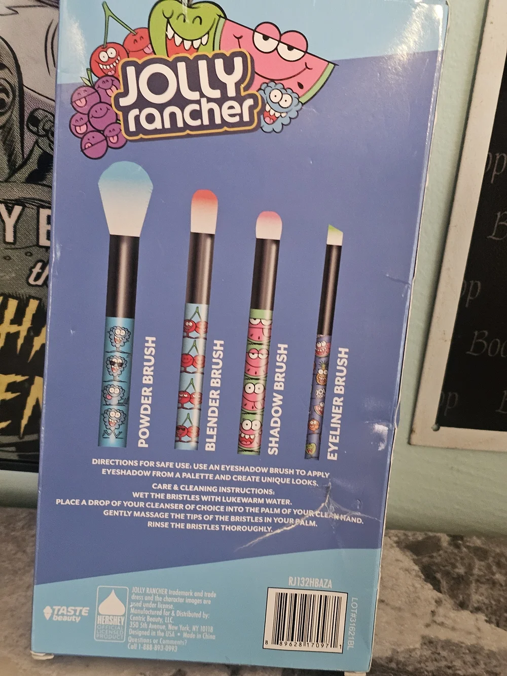 3/$25 4-Piece Blue Cosmetic Brush Set Taste Beauty